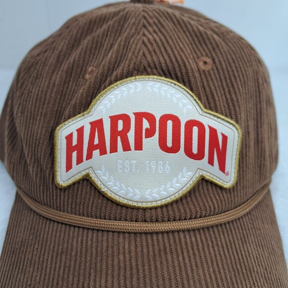 Harpoon IPA Brewery &‎ Beer Baseball Cap Hat Brown Corduroy New England NEW - Picture 3 of 8